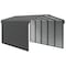 Arrow Storage Products Galvanized Steel Carport, W/ 2-Sided Enclosure, Compact Car Metal Carport Kit, 12'x24'x9', Charcoal CPHC122409ECL2 - alternate 1